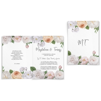 Zaproszenia ślubne Ofelia - Składane Motyw 3