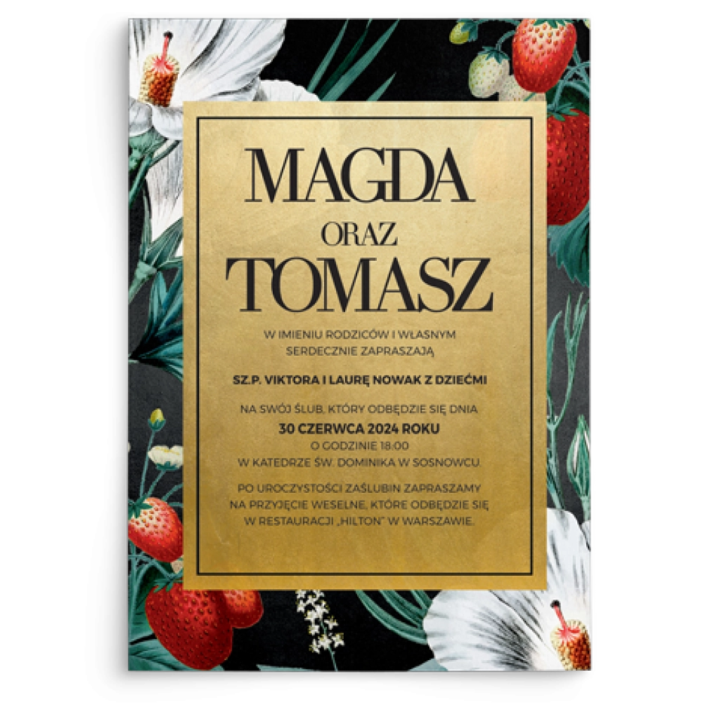Zaproszenia ślubne Amore - Motyw 3