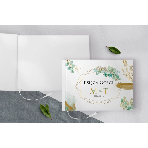 Księga Gości Weselnych Golden Green Motyw 1