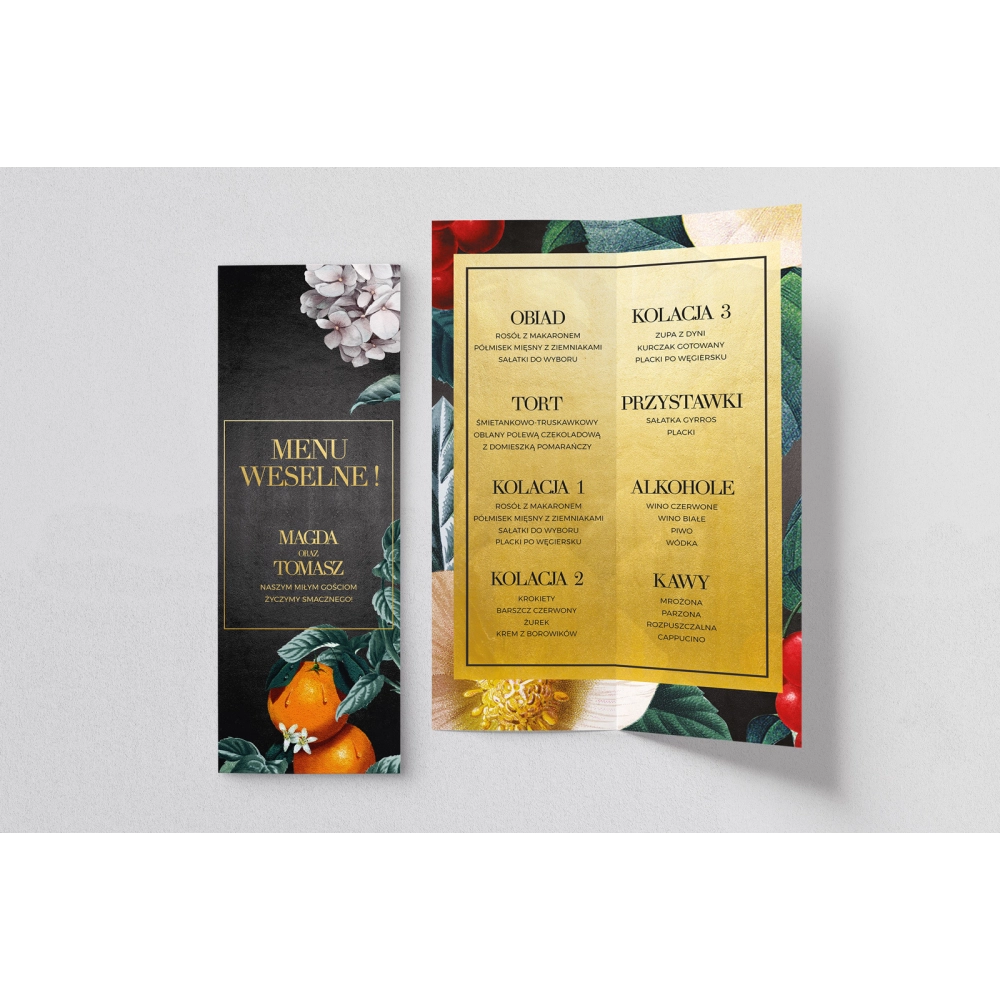 Menu Weselne Amore - Motyw 2