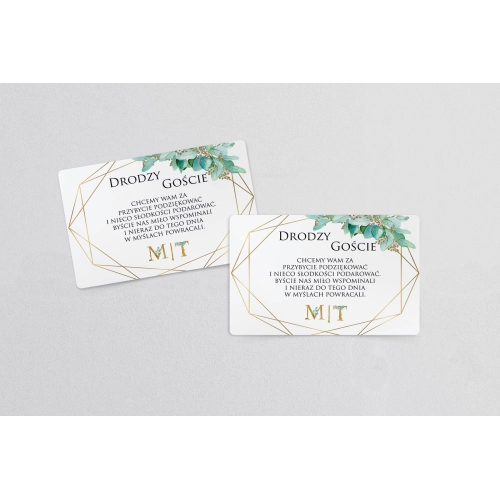 Naklejki na ciasto weselne Golden Green Motyw 1