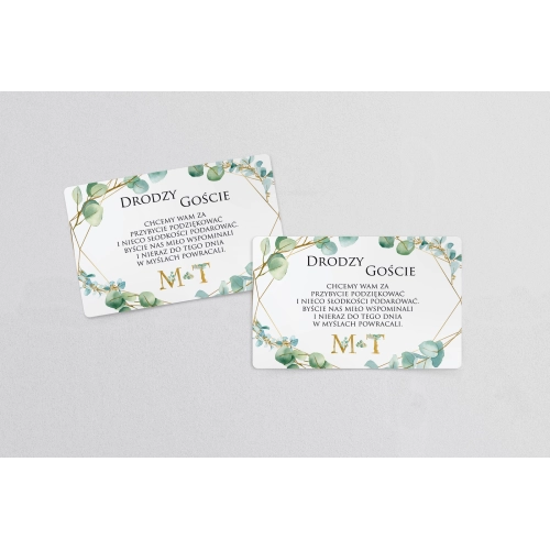 Naklejki na ciasto weselne Golden Green Motyw 2