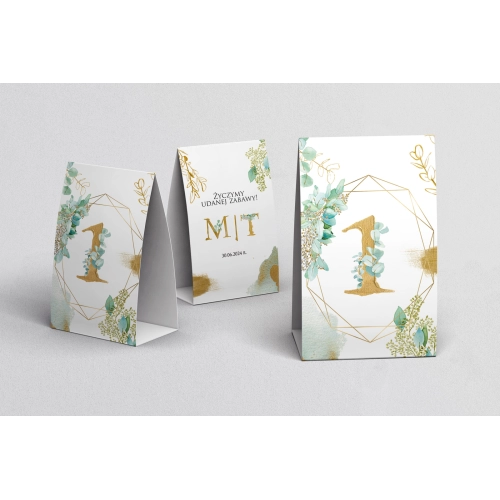 Numerki na stół Golden Green Motyw 1