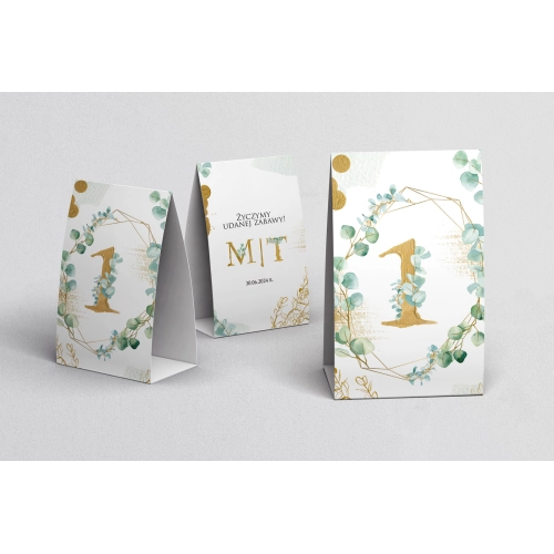 Numerki na stół Golden Green Motyw 2