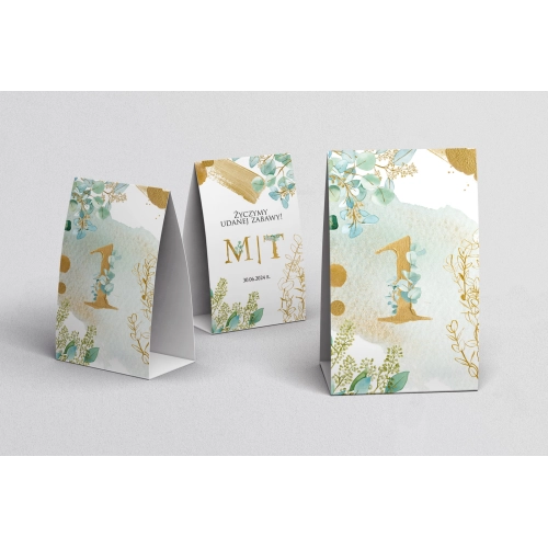 Numerki na stół Golden Green Motyw 3