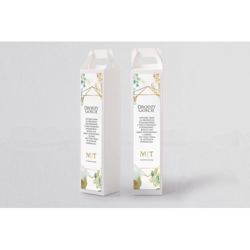 Pudełko na alkohol Golden Green Motyw 1