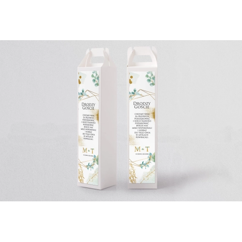 Pudełko na alkohol Golden Green Motyw 2