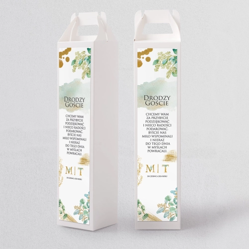 Pudełko na alkohol Golden Green Motyw 3