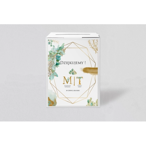 Pudełko na koperty i pieniądze Golden Green Motyw 1