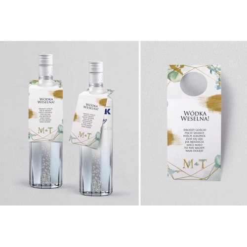 Zawieszka na alkohol oczko Golden Green Motyw 2