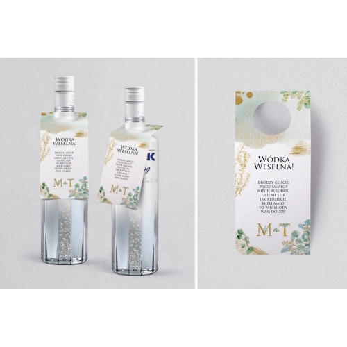 Zawieszka na alkohol oczko Golden Green Motyw 3