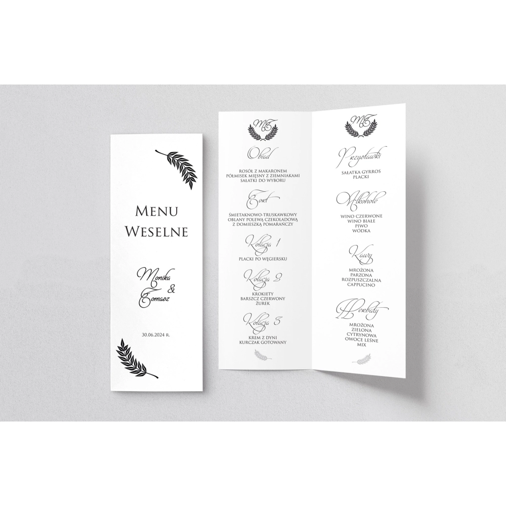 Menu Weselne Alloro - Motyw 2