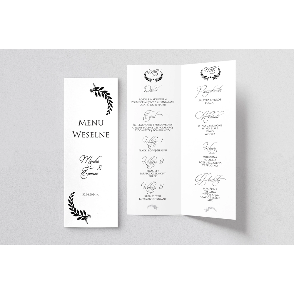 Menu Weselne Alloro - Motyw 3
