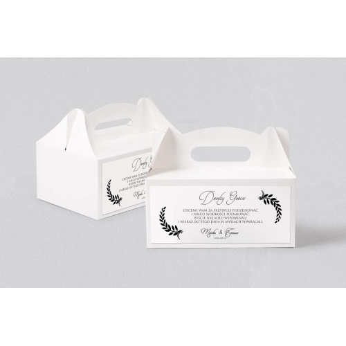 Pudełko na ciasto weselne Alloro - Motyw 1