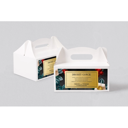 Pudełko na ciasto weselne Amore - Motyw 1