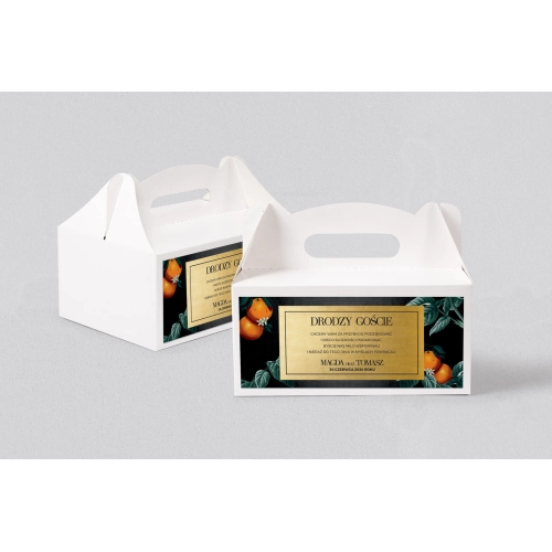 Pudełko na ciasto weselne Amore - Motyw 2