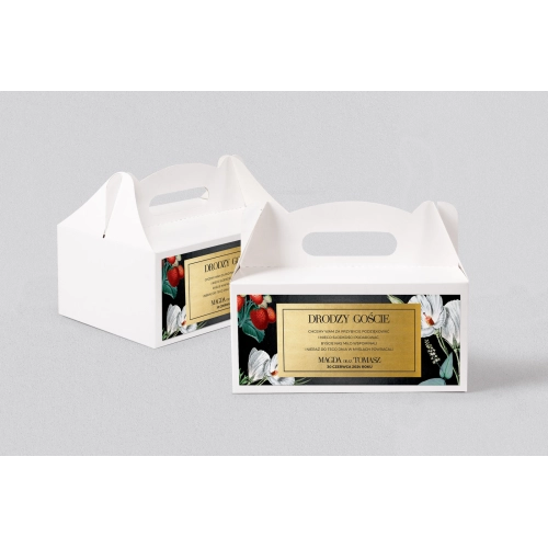 Pudełko na ciasto weselne Amore - Motyw 3