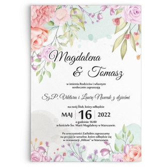 Zaproszenia ślubne Amelia- Motyw 2