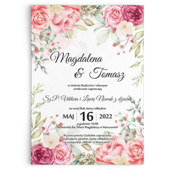 Zaproszenia ślubne Amelia- Motyw 5