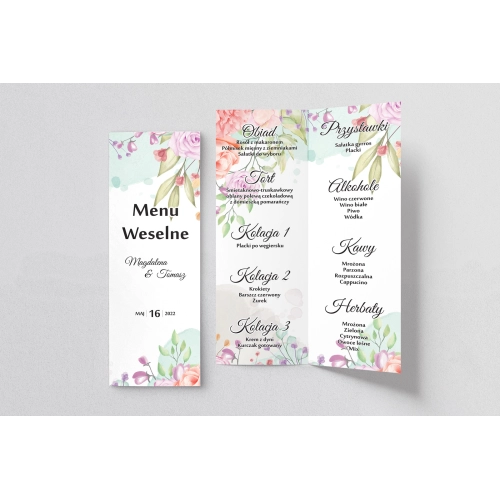 Menu Weselne Amelia - Motyw 2