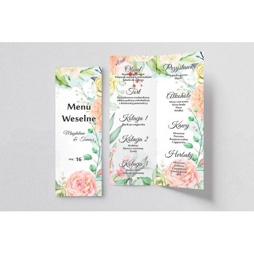 Menu Weselne Amelia - Motyw 3