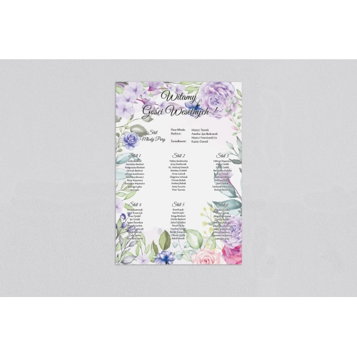 Plan stołów weselnych Amelia - Motyw 4