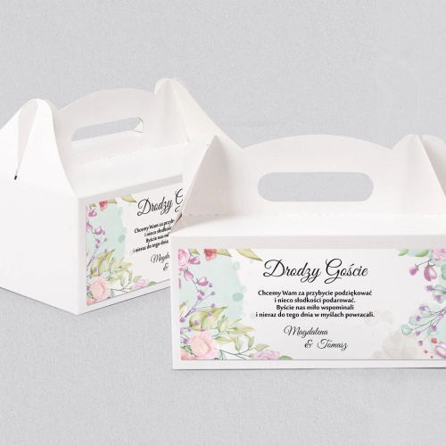Pudełko na ciasto weselne Amelia - Motyw 2