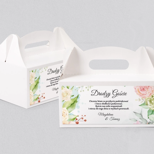 Pudełko na ciasto weselne Amelia - Motyw 3