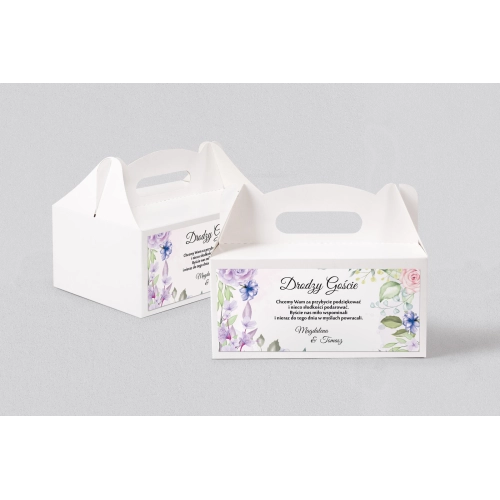 Pudełko na ciasto weselne Amelia - Motyw 4