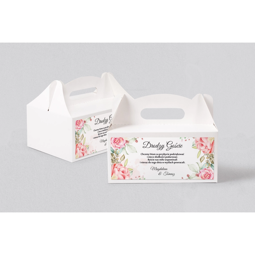 Pudełko na ciasto weselne Amelia - Motyw 5