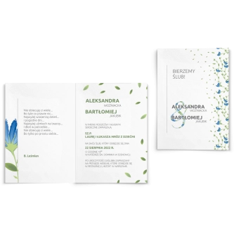 Zaproszenia ślubne Lea - Składane Motyw 2