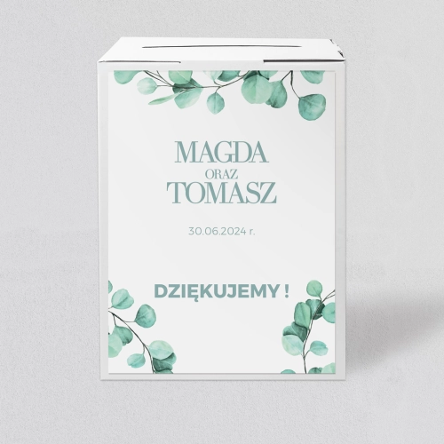 Pudełko na koperty i pieniądze Eukaliptus Motyw 2