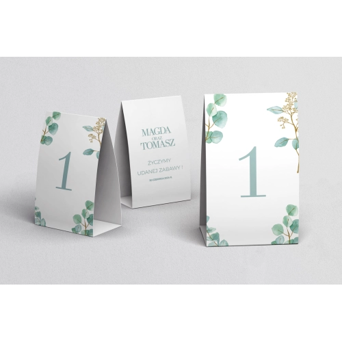 Numerki na stół Eukaliptus Motyw 1