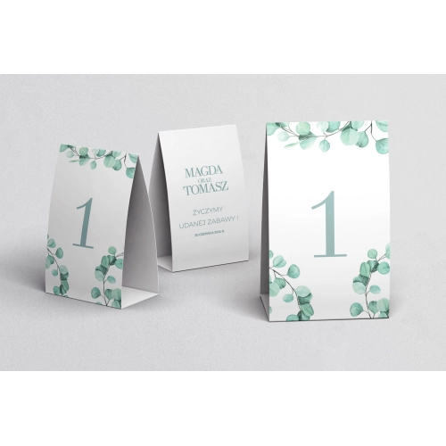 Numerki na stół Eukaliptus Motyw 2