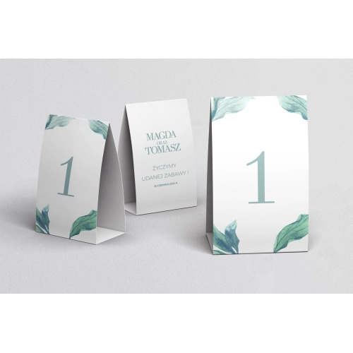 Numerki na stół Eukaliptus Motyw 3