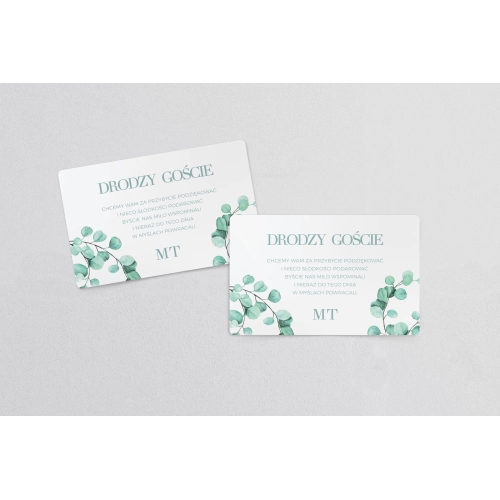 Naklejki na ciasto weselne Eukaliptus Motyw 2