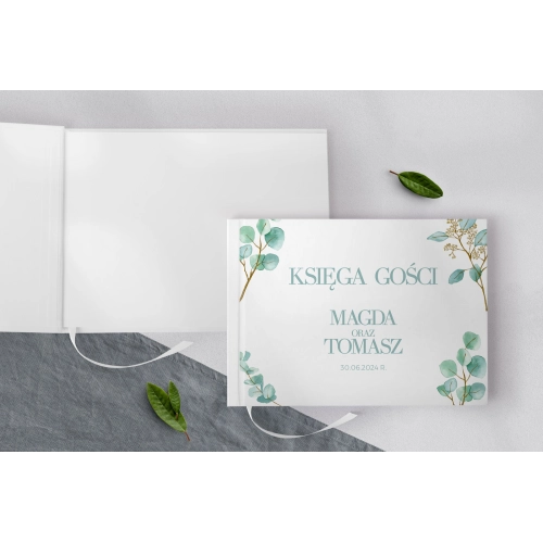 Księga Gości Weselnych Eukaliptus Motyw 1