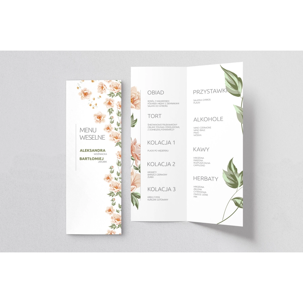 Menu Weselne Lea - Motyw 3