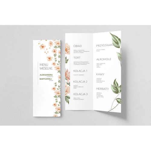 Menu Weselne Lea - Motyw 3
