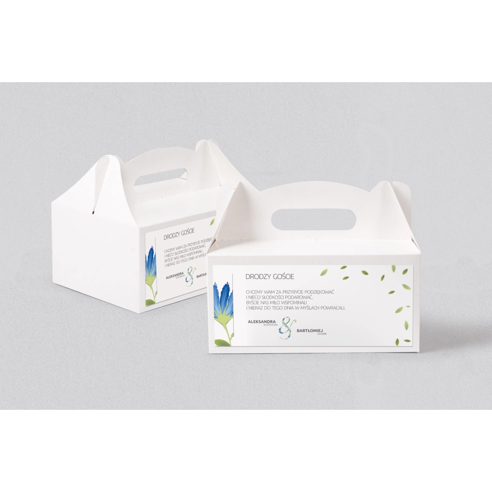 Pudełko na ciasto weselne Lea - Motyw 2