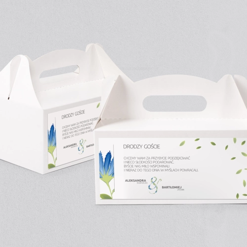 Pudełko na ciasto weselne Lea - Motyw 2