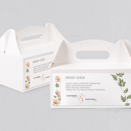 Pudełko na ciasto weselne Lea - Motyw 3