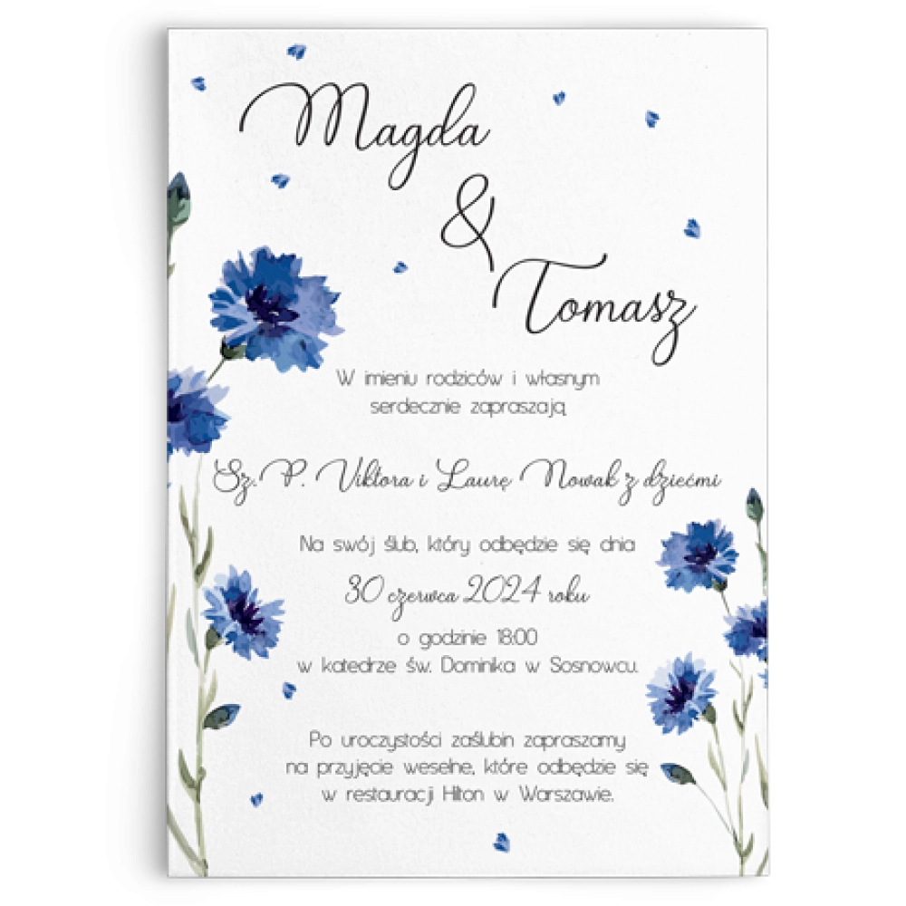 Zaproszenia ślubne Biały Czas - Motyw 2