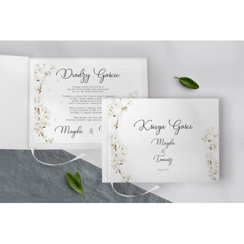 Księga Gości Weselnych Biały Czas - Motyw 1