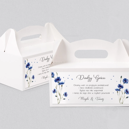 Pudełko na ciasto weselne Biały Czas - Motyw 2