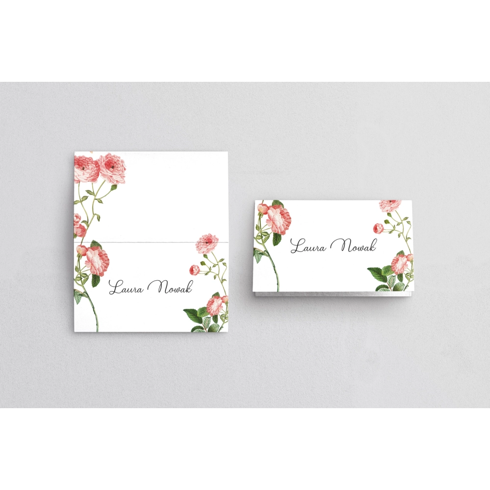 Winietki ślubne składane Biały Czas - Motyw 5