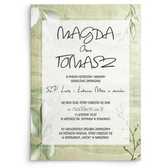 Zaproszenia ślubne Mgiełka - Motyw 1