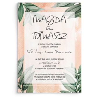 Zaproszenia ślubne Mgiełka - Motyw 4