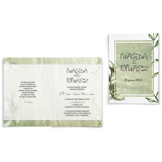 Zaproszenia ślubne Mgiełka - Składane Motyw 1