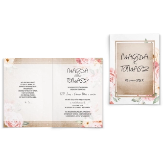 Zaproszenia ślubne Mgiełka - Składane Motyw 2
